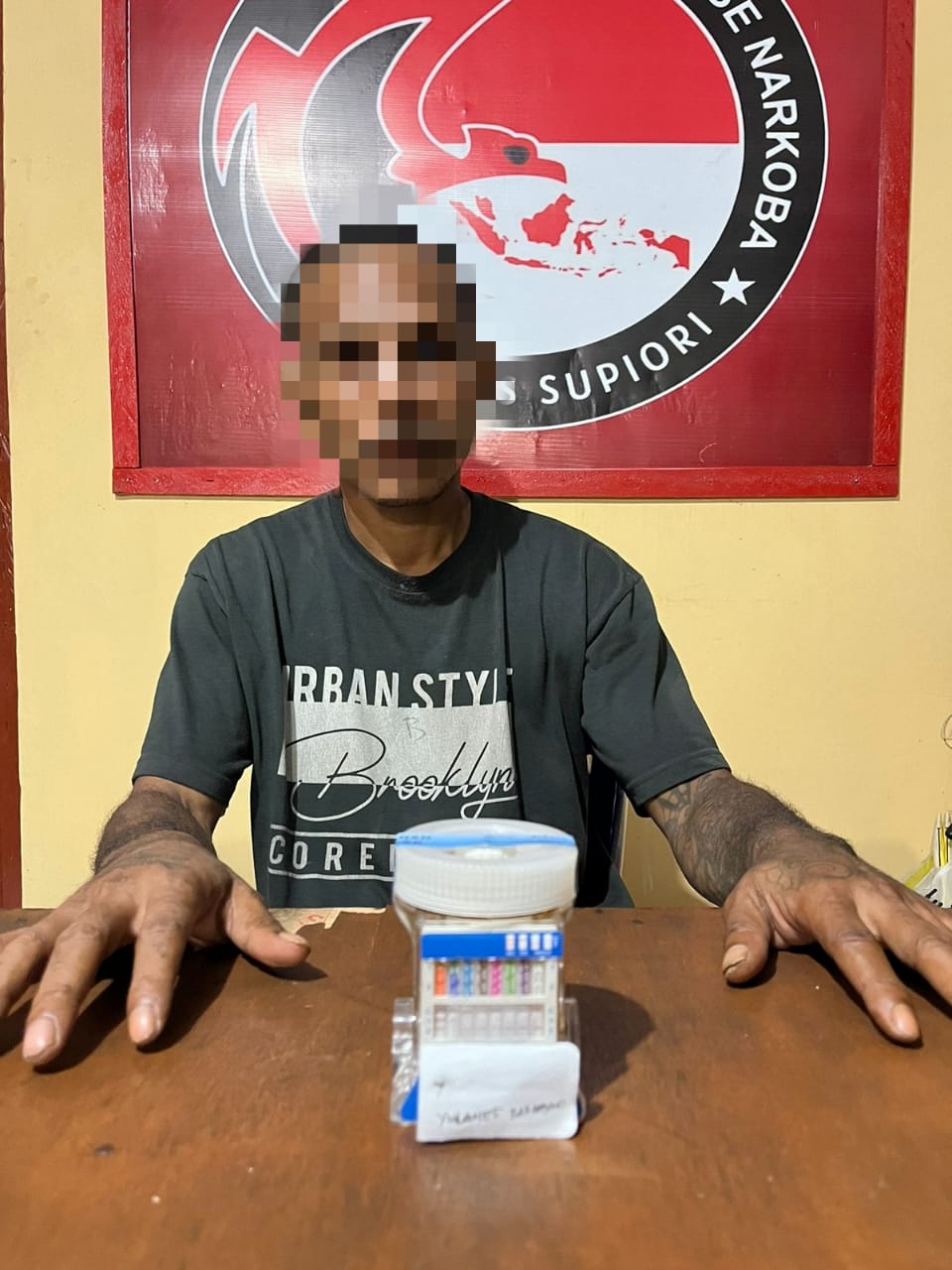 Polres Supiori Berhasil Menangkap 1 Pelaku Penyalahgunaan Narkoba