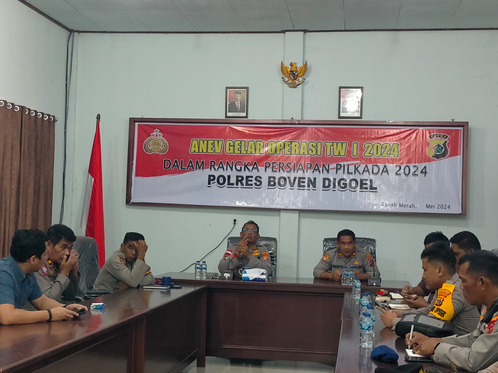 Kapolres Boven Digoel Meminta Anggotanya Meningkatkan Kesiapsiagaan Jelang Pilkada