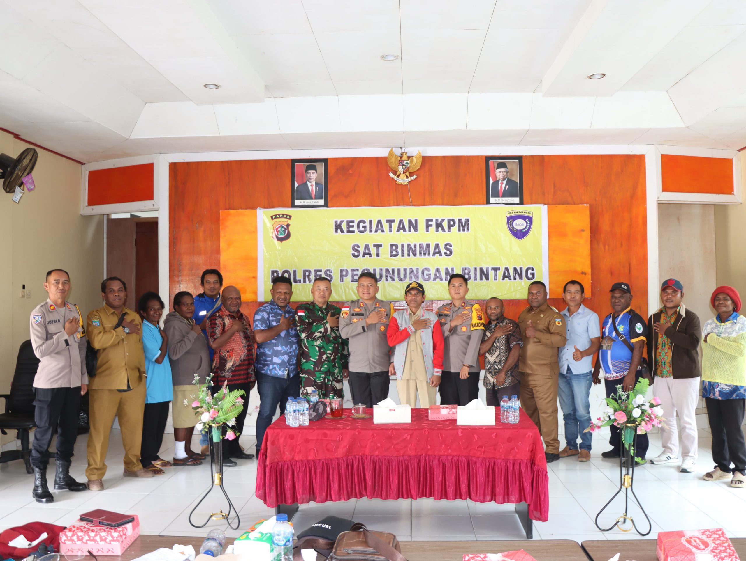 Kapolres Pegunungan Bintang Pimpin Kegiatan Forum Kemitraan Polisi Masyarakat