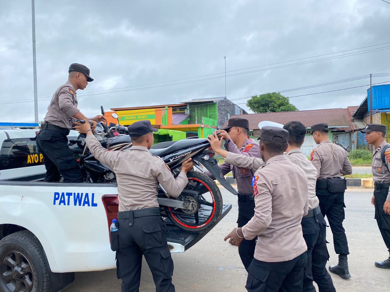 Puluhan Motor Terjaring Sat Lantas Polres Mappi Dalam Giat Ops Patuh Cartenz 2024