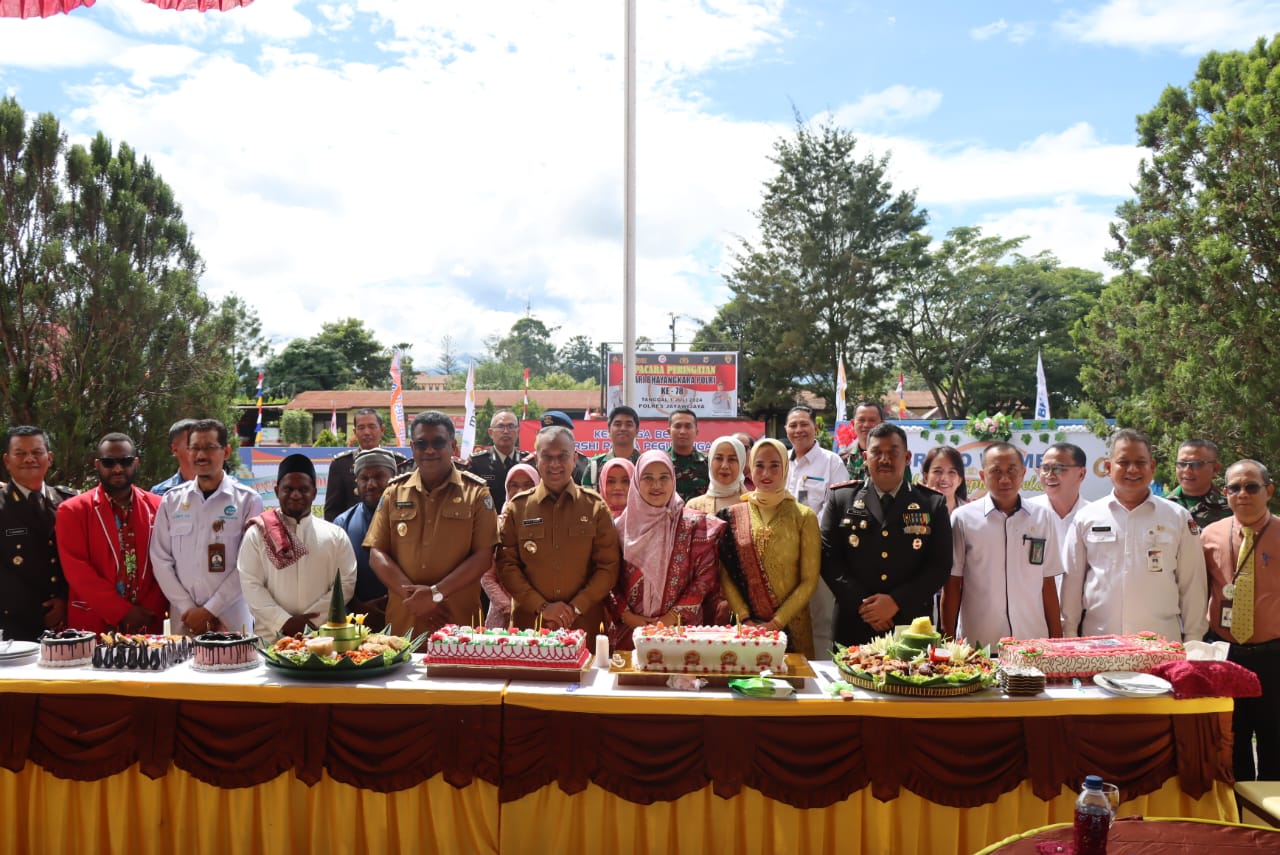 Polres Jayawijaya Gelar Acara Syukuran Hari Bhayangkara Ke-78