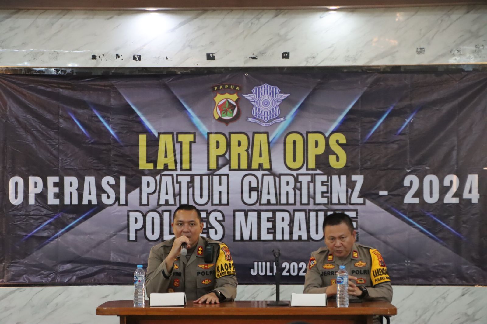 Kapolres Merauke membuka kegiatan Lat Pra Ops Patuh Cartenz 2024