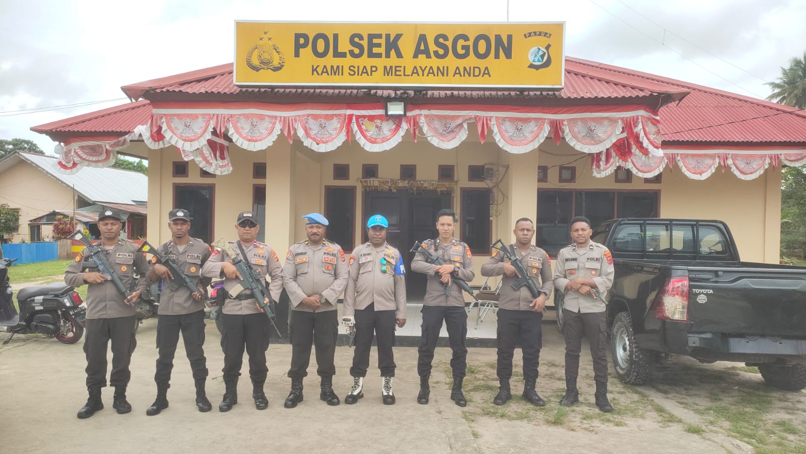 Jaga kedisiplinan, Sie Propam Polres Mappi Gelar Gatiplin Di Polsek Asgon