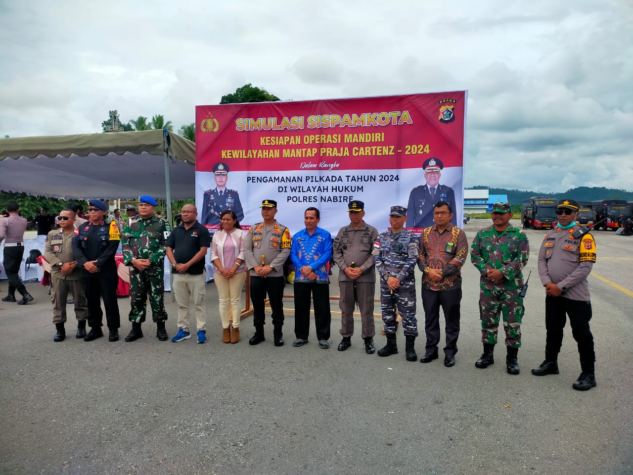Polres Nabire Gelar Simulasi Sispamkota Operasi Mantap Praja Cartenz 2024