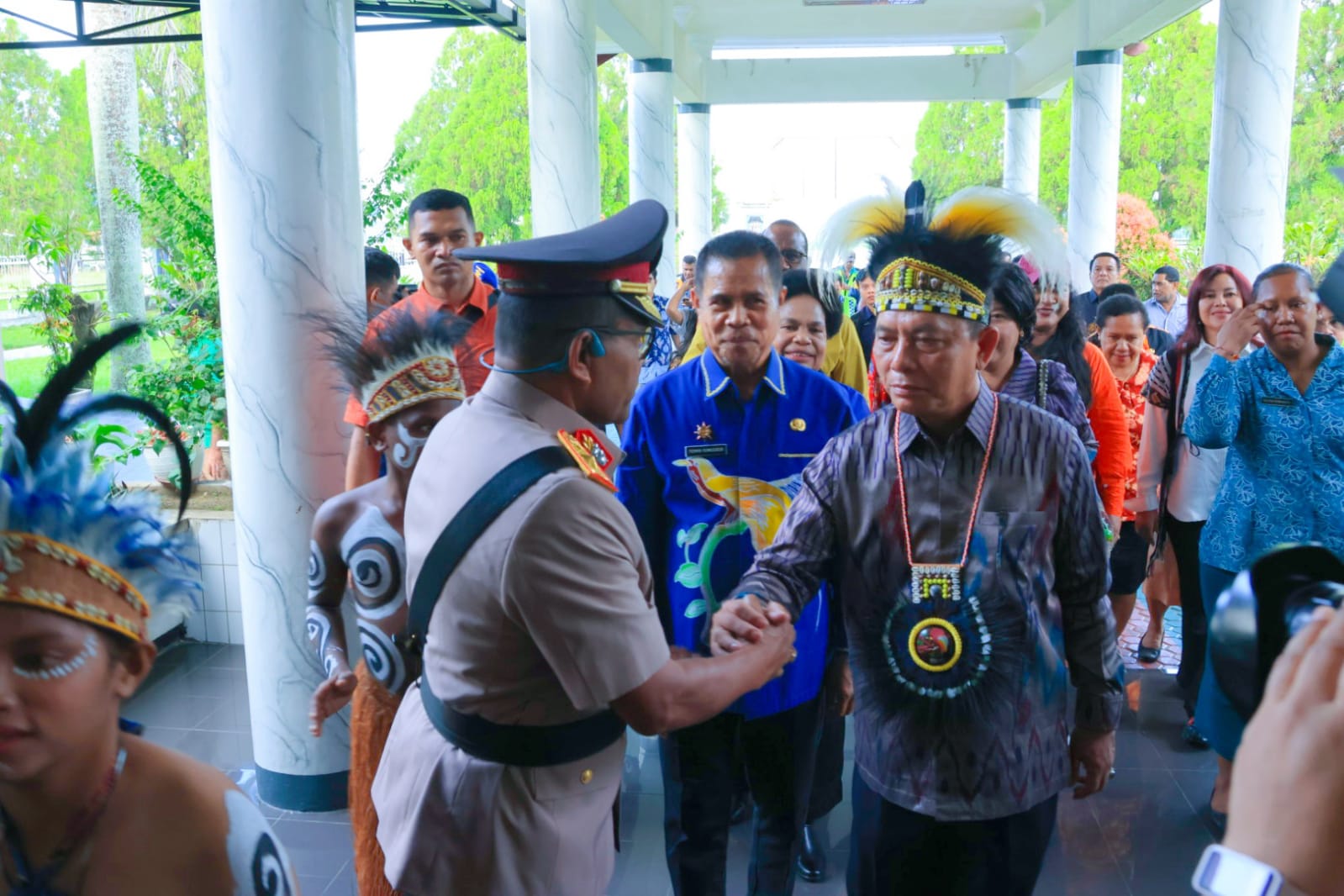 Wakapolda Papua Sambut Kedatangan Pj Gubernur Papua Ramses Limbong di Jayapura Papua