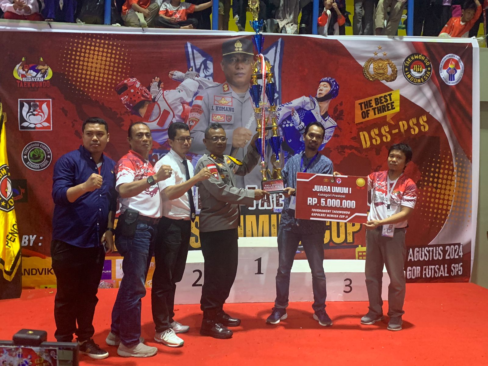 Kapolres Mimika Menutup Tournament Taekwondo Kapolres Mimika Cup II Tahun 2024