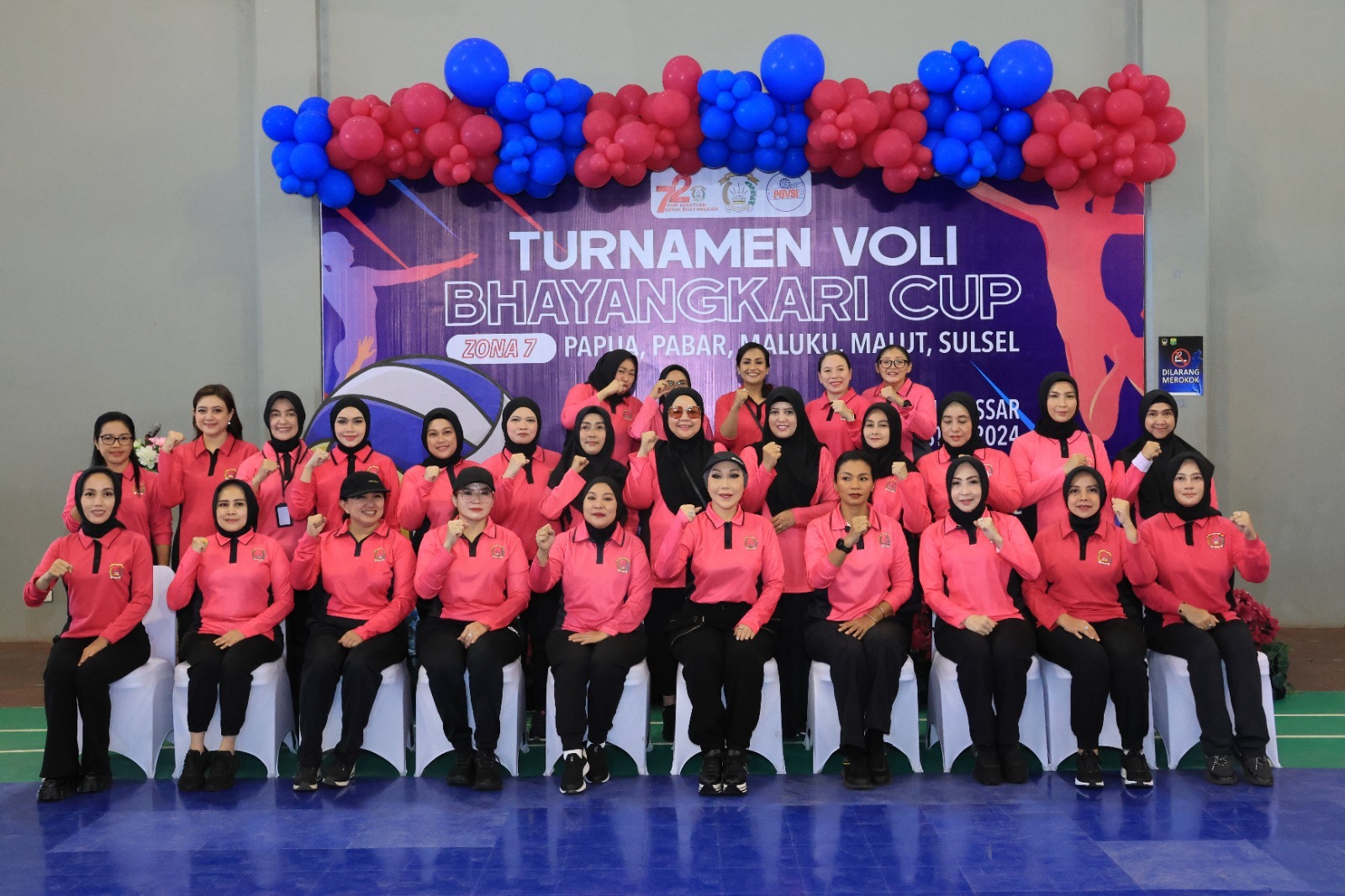 Bhayangkari Daerah Papua Ikuti Lomba Voli Bhayangkari Cup Zona-7 di GOR Sulawesi Selatan