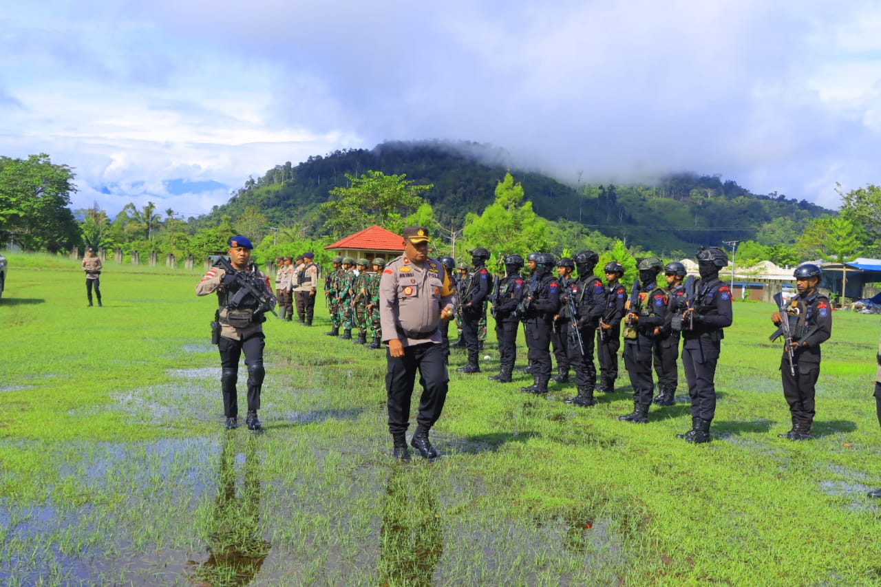 Siap Amankan Pelaksanaan Pilkada Kapolres Yalimo Pimpin Apel Gelar Pasukan Operasi Mantap Praja Cartenz 2024