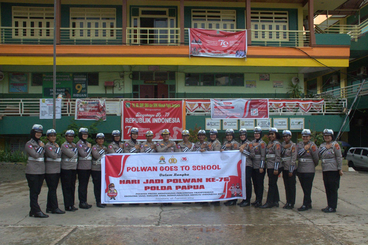 Sambut Hari Jadi Polwan Ke-76, Polwan Ditlantas Polda Papua Gelar Police Go To School