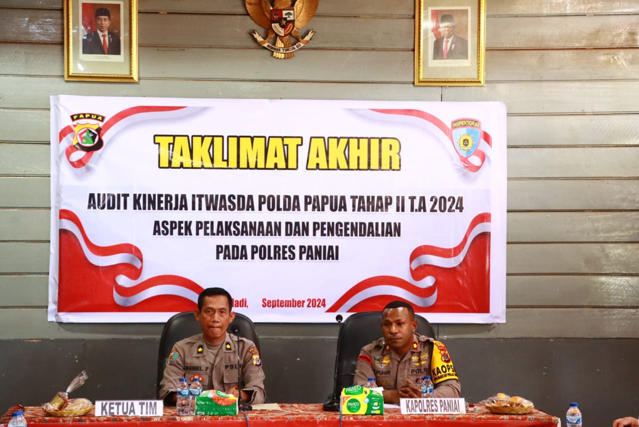 Kapolres Paniai Hadiri Taklimat Akhir Audit Kinerja di Polres Paniai