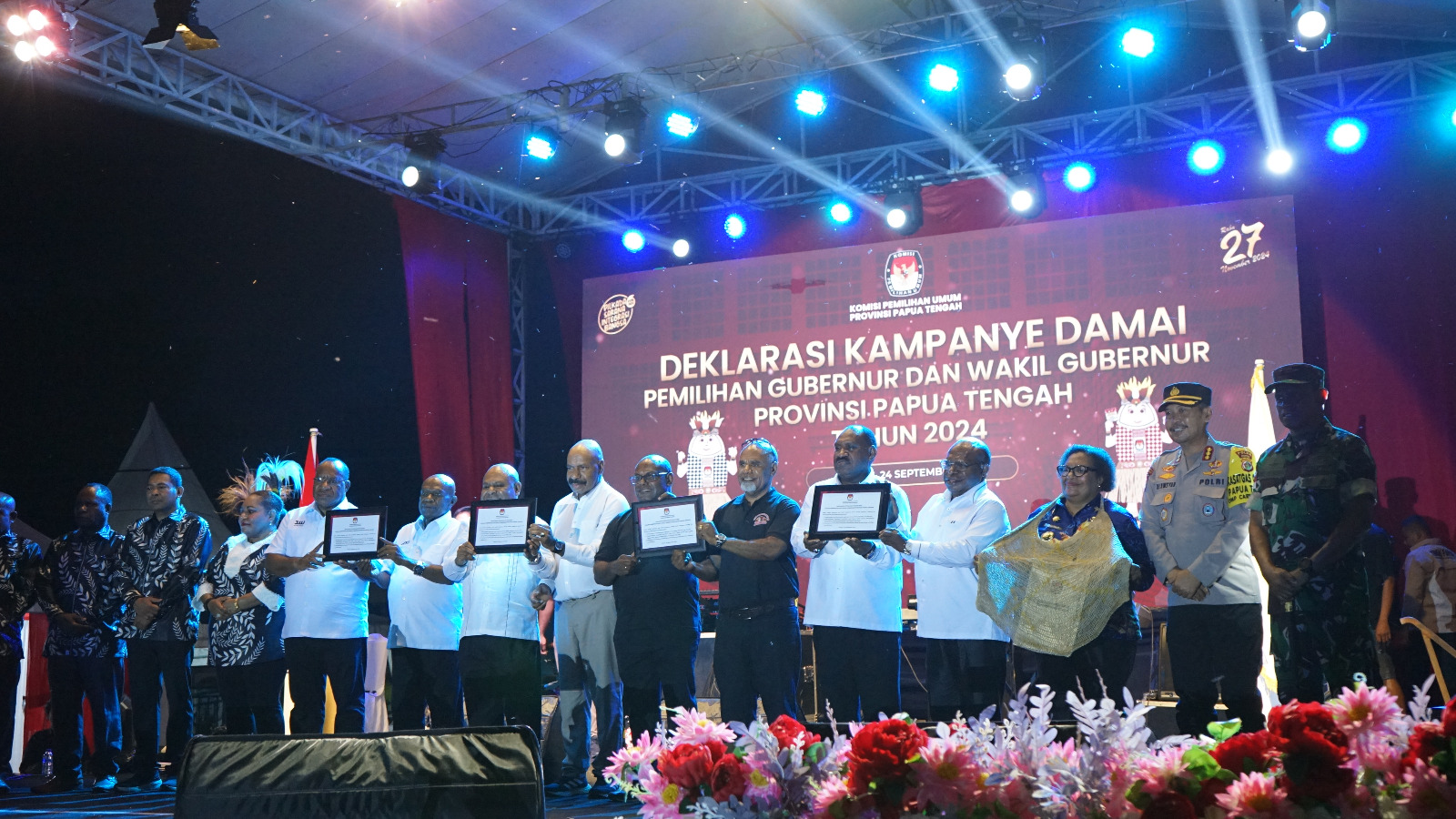 Kasatgasopswil Papua Tengah Hadiri Deklarasi Pilkada Damai, Komitmen untuk Pesta Demokrasi yang Sehat