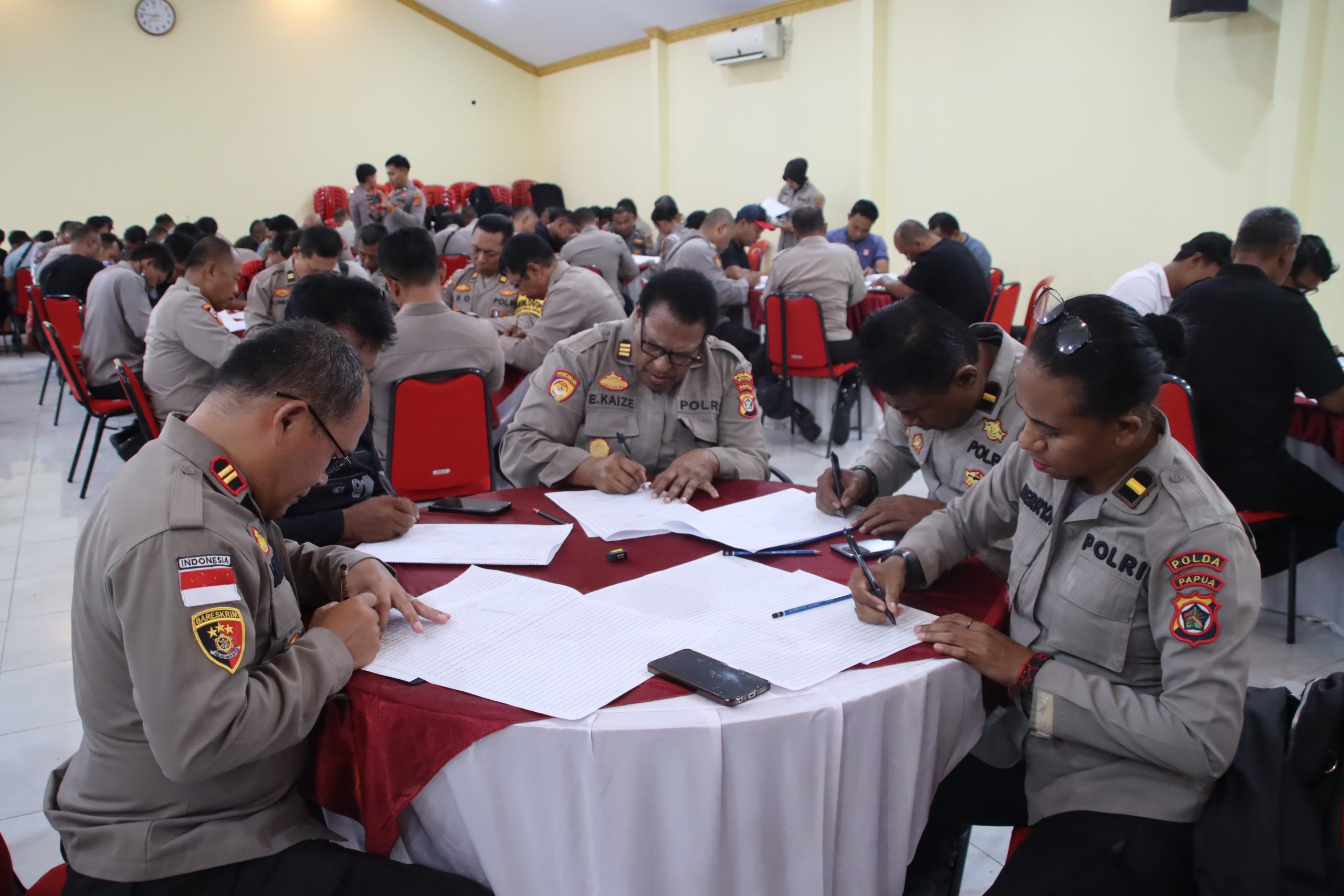 Polres Merauke Laksanakan Tes Psikologi bagi Personel Pemegang Senpi