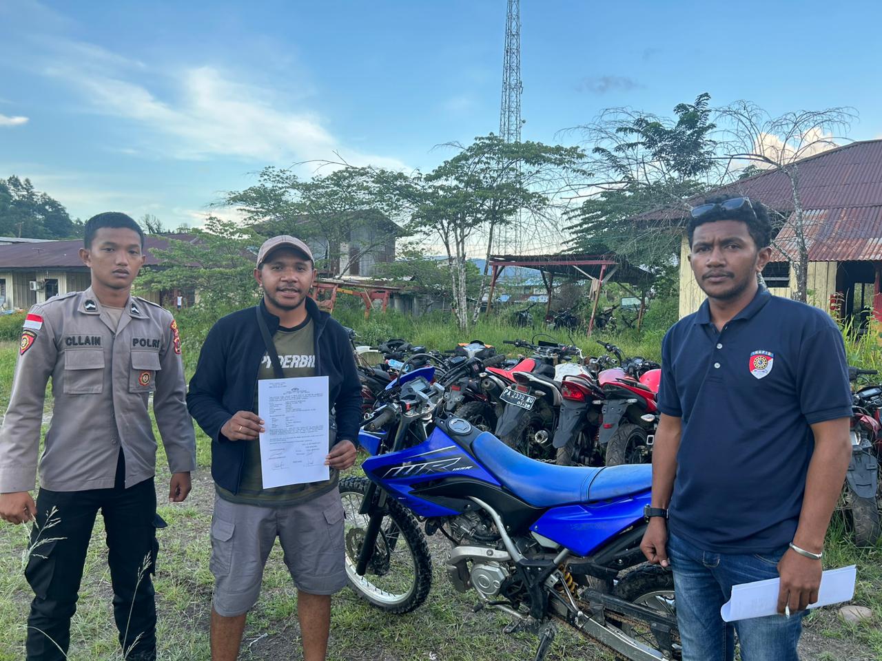 Lagi, Polres Yalimo Kembalikan Motor Curian Kepada Pemiliknya