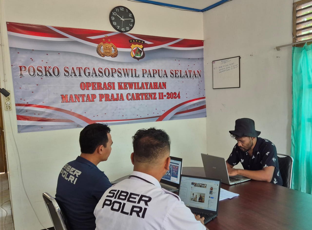 Subsatgas Siber OMPC II 2024 Wilayah Papua Selatan Gencar Patroli Medsos