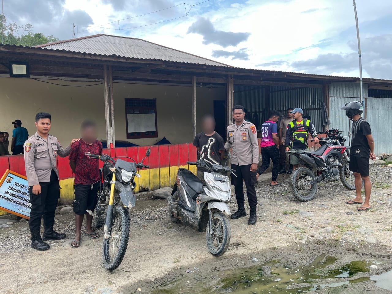 Polres Yalimo Amankan Dua Pelaku Pencurian Kendaraan Bermotor di Jalan Trans Jayapura – Wamena