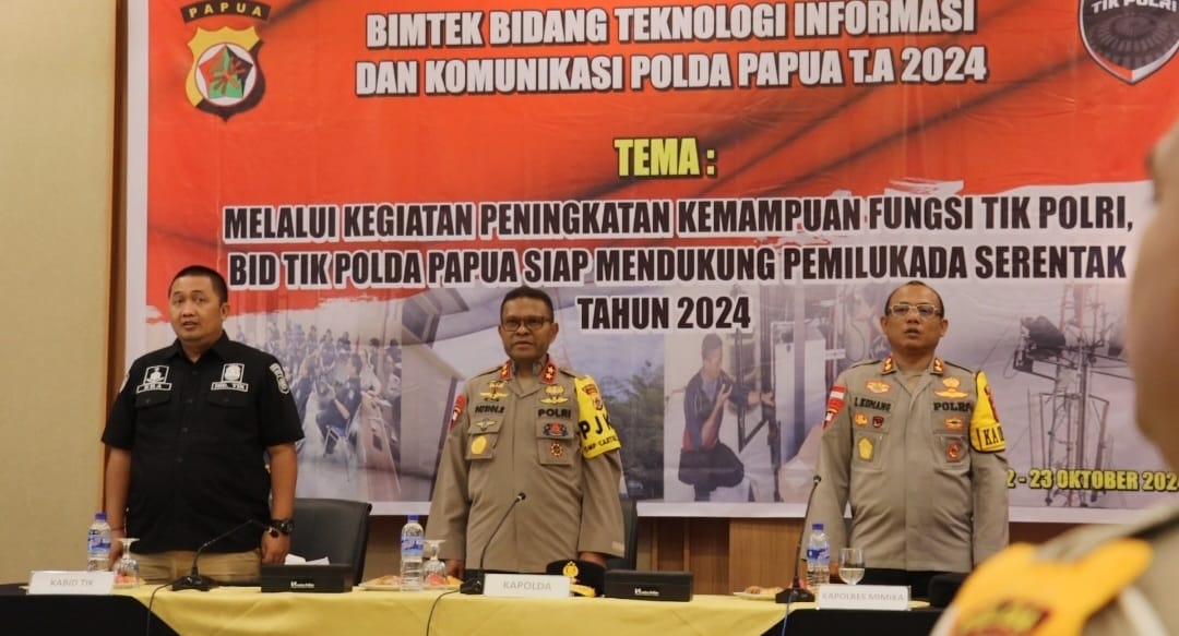 Kapolda Papua Secara Resmi Buka Bimtek Bidang Teknologi Informasi dan Komunikasi Polda Papua