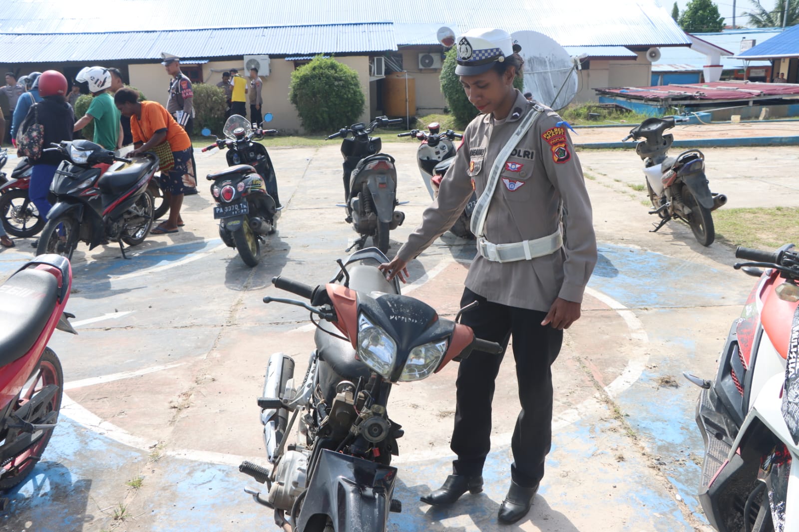 Puluhan Motor Terjaring Dalam Razia Kendaraan Bermotor Di Kota Kepi