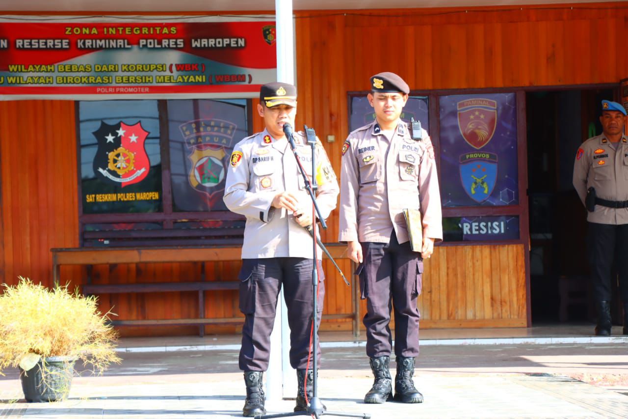 Polres Waropen Dan Jajaran Siap Mendukung Serta Sukseskan Visi Dan 8 Misi Asta Cita Presiden Dan Wapres