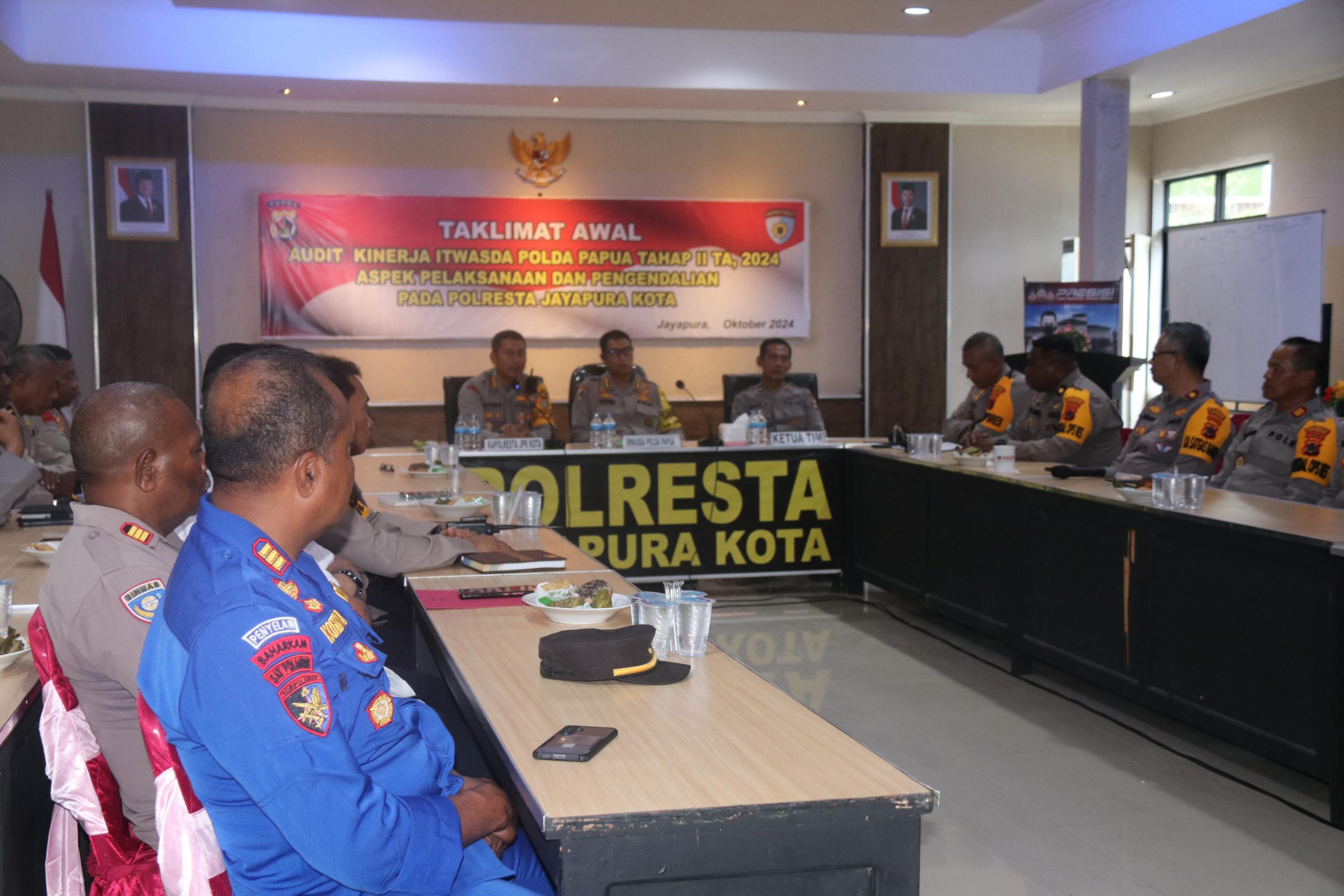 Audit Kinerja Itwasda Polda Papua Tahap II TA. 2024 di Polresta Berjalan Lancar