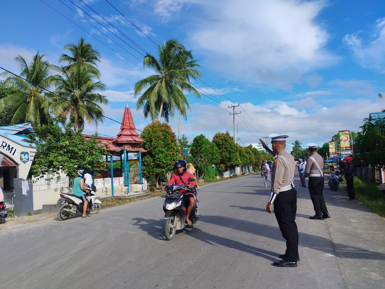 Giat strong point Polres Sarmi (Polda Papua) setiap pagi