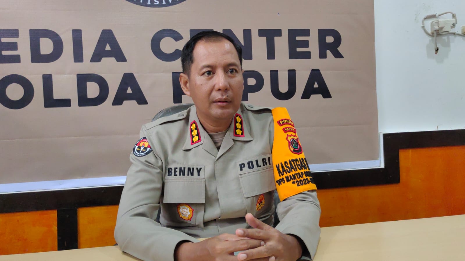 Kasatgas Humas Himbau Masyarakat Menjaga Kamtibmas Pada Aksi Penolakan Kampanye Gubernur