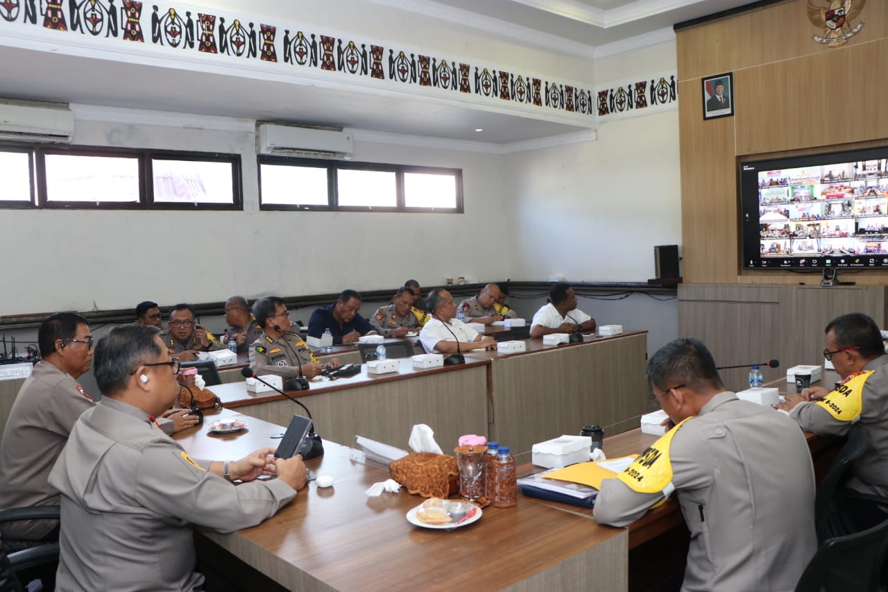 Polda Papua Gelar Kegiatan Anev Mingguan Ops Mantap Praja Cartenz-2024