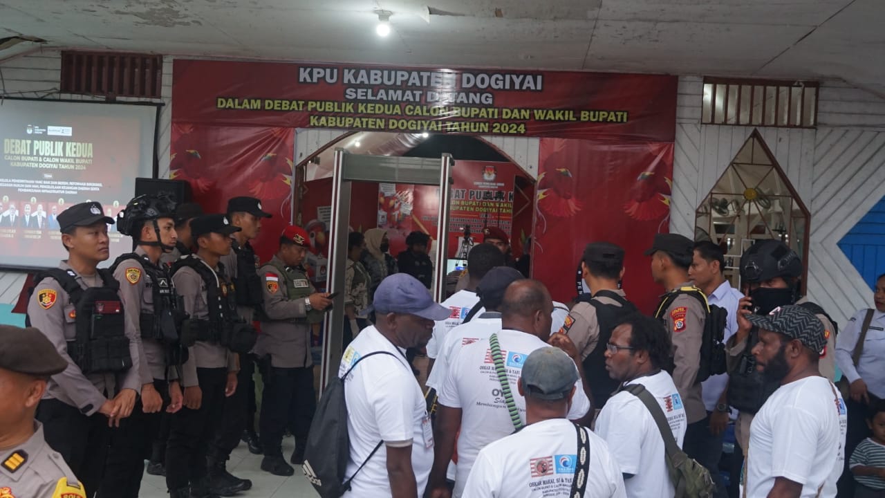Debat Paslon Dogiyai Aman dan Kondusif, Satgas OMPC II Apresiasi Dukungan Masyarakat