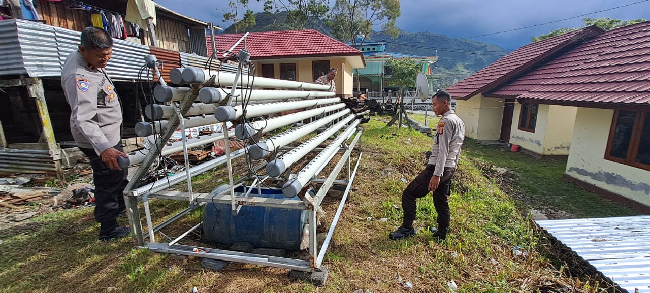 Wujudkan Swasembada Pangan, Polres Puncak Jaya Buka Pekarangan Pangan Bergizi Melalui Sistem Polibag dan Hidroponik