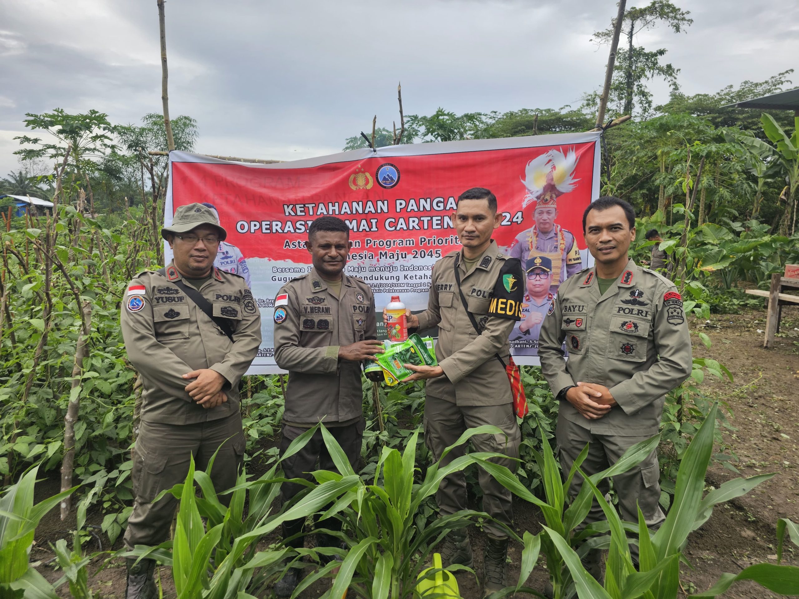 Polri Implementasikan Program Ketahanan Pangan di Keerom, Papua melalui Operasi Damai Cartenz 2024