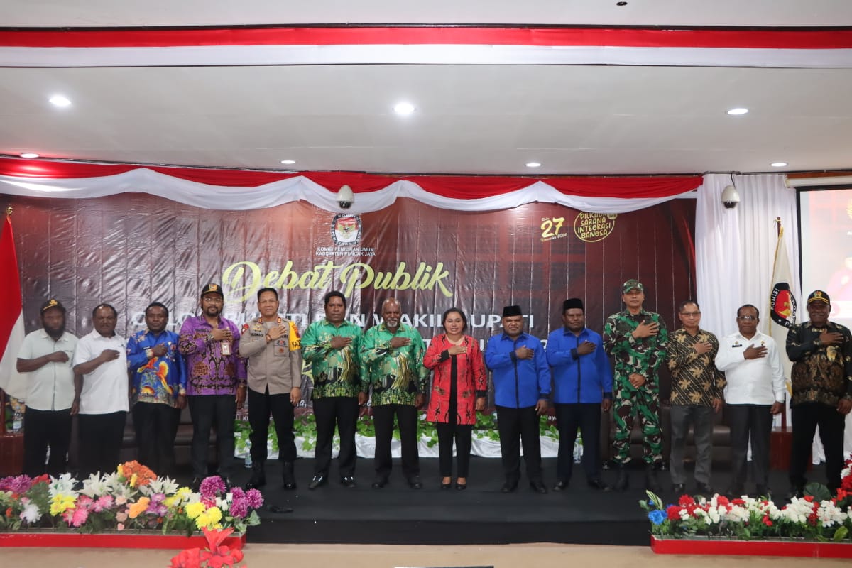 Kapolres Puncak Jaya Hadiri Debat Publik Kedua Antara Paslon Bupati dan Wakil Bupati Puncak Jaya