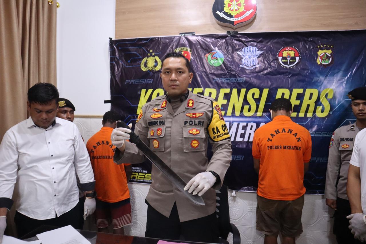 Polres Merauke gelar Konferensi Pers Terkait Keberhasilan Ungkap Kasus Penganiayaan