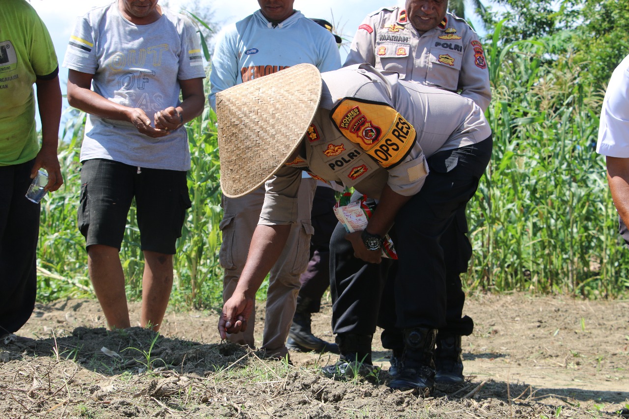 Polres Jayapura ikuti Launching Gugus Tugas Polri Dukung Ketahanan Pangan
