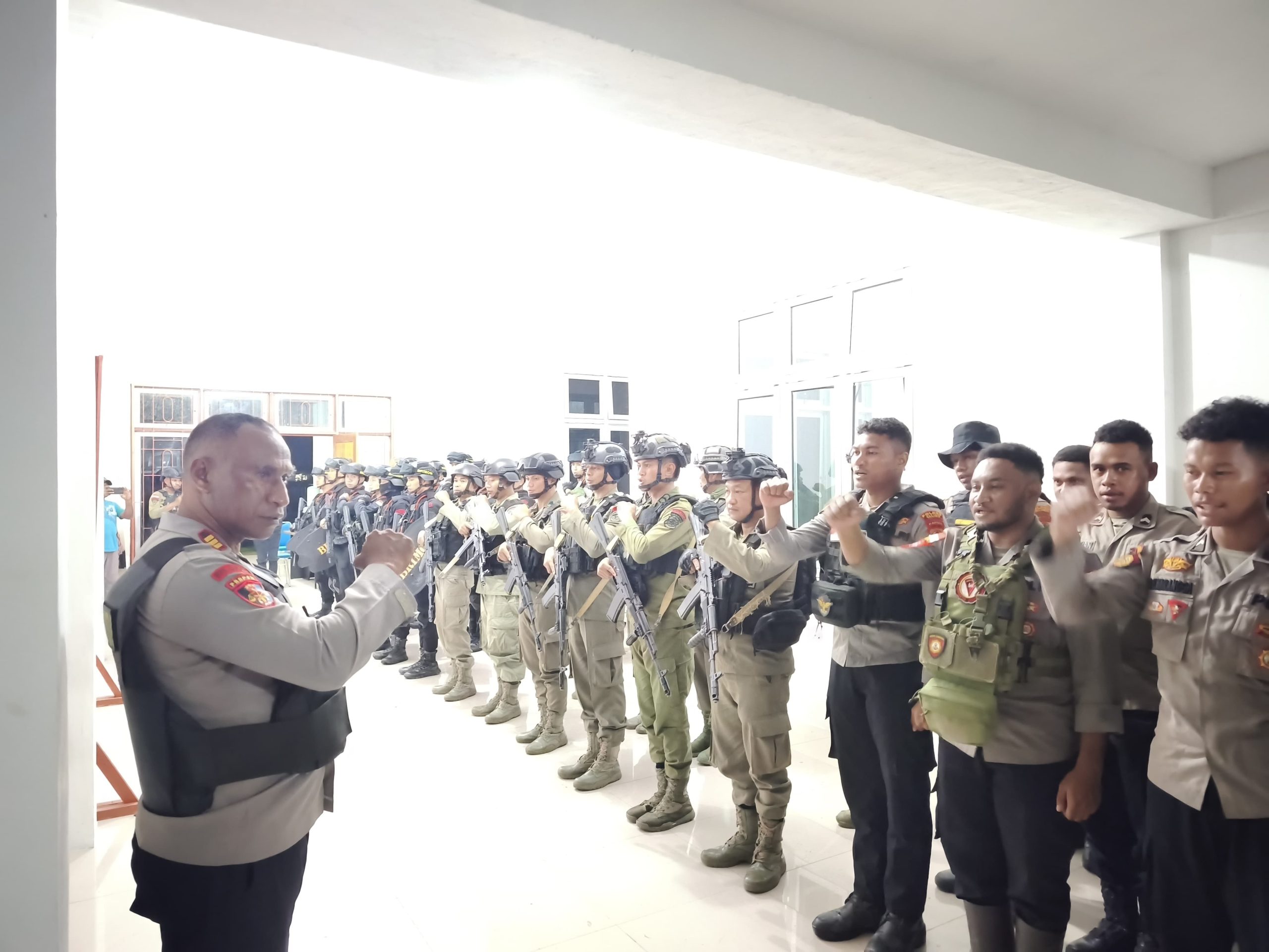 Amankan Pleno Tingkat Kabupaten, Polres Yalimo Gunakan 3 Ring