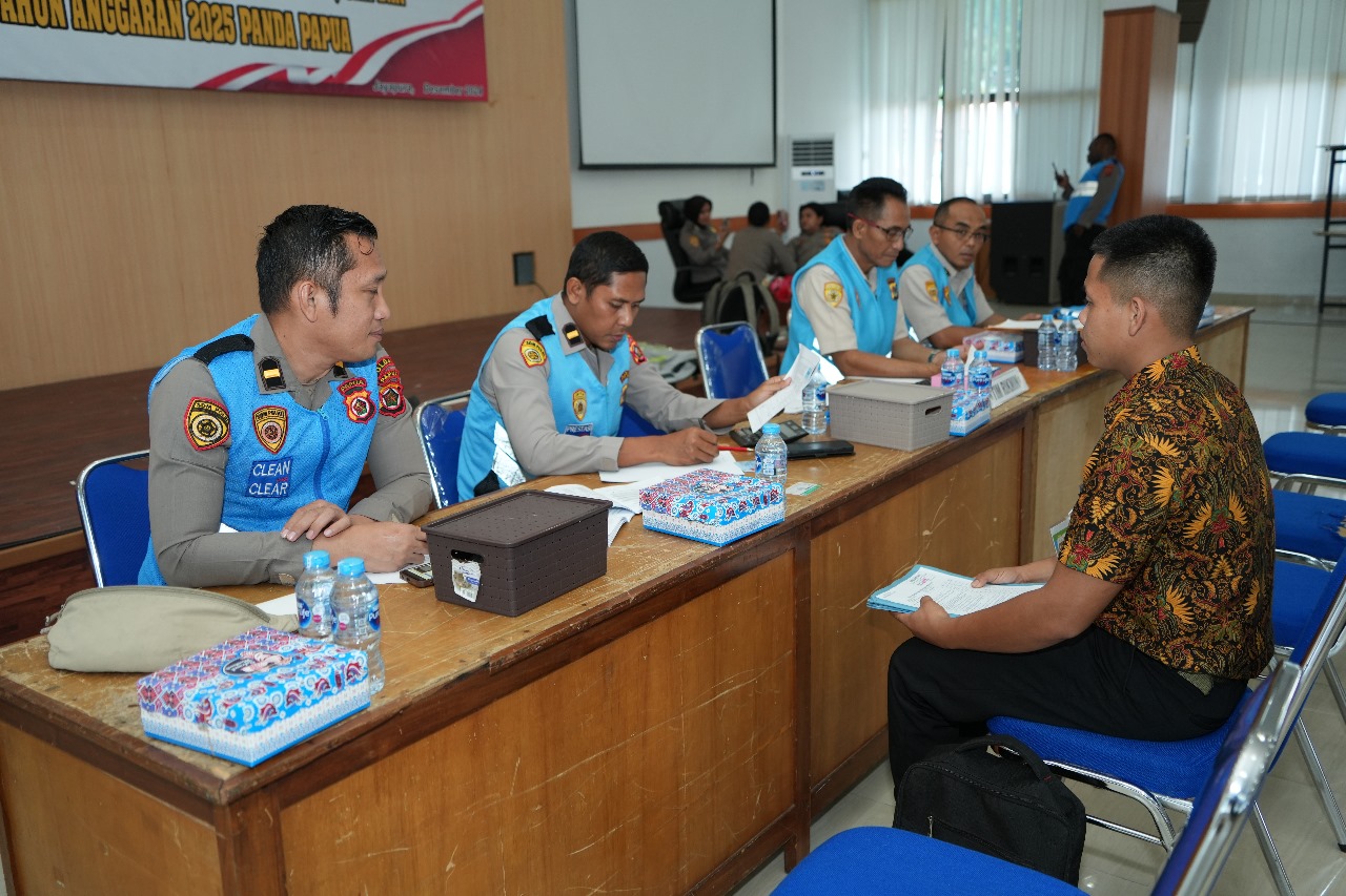 Polda Papua Gelar Pemeriksaan Administrasi Akhir Bakomsus Polri T.A 2025