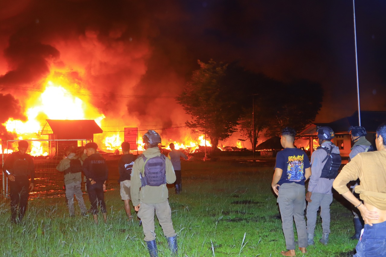 Kebakaran Kios-kios dan rumah di Kabupaten Yalimo, 21 Bagunan Habis Terbakar