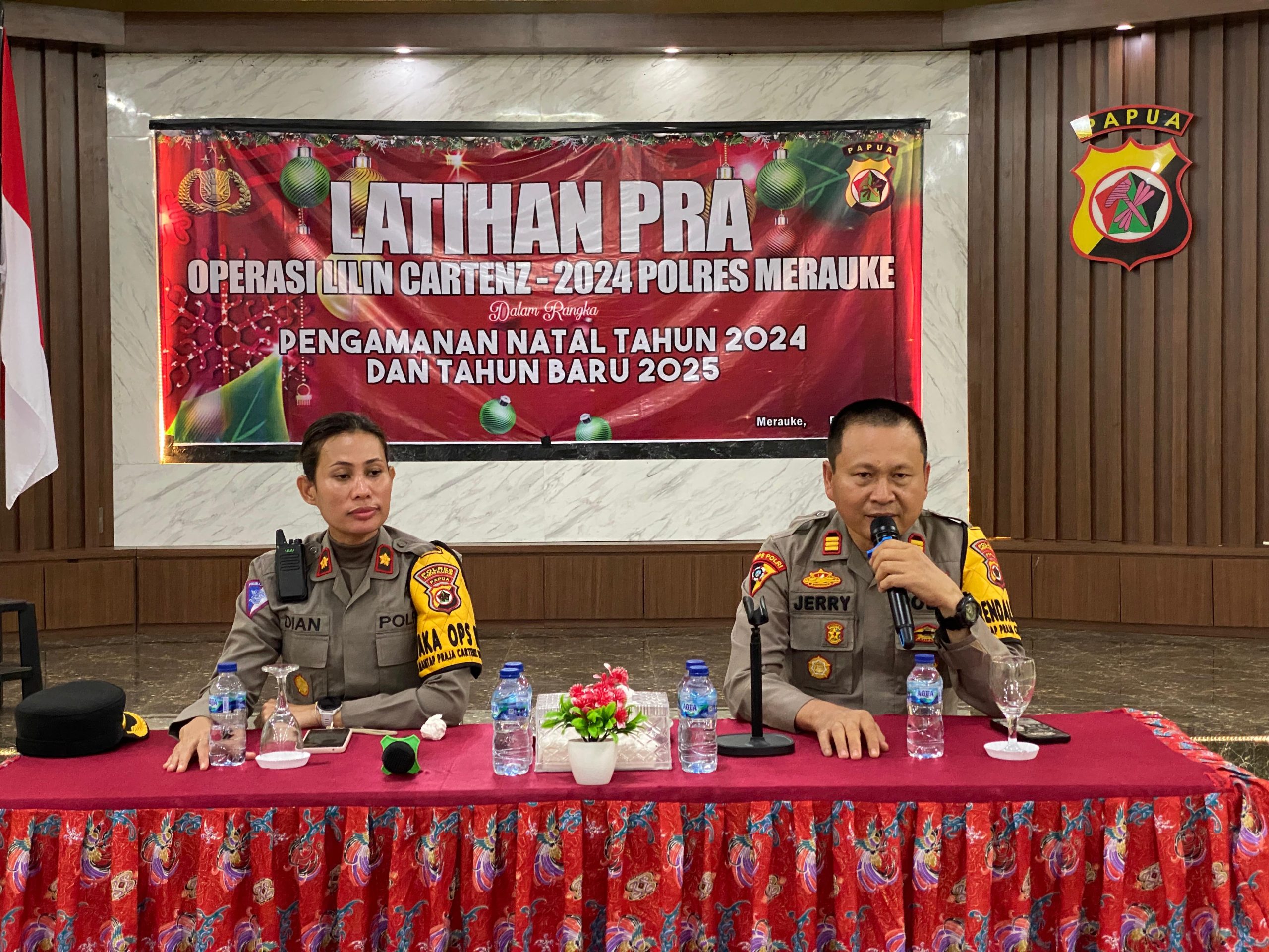 Polres Merauke Melaksanakan Latihan Pra Operasi Lilin 2024 Dalam Rangka Pengamanan Natal 2024 Dan Tahun Baru 2025