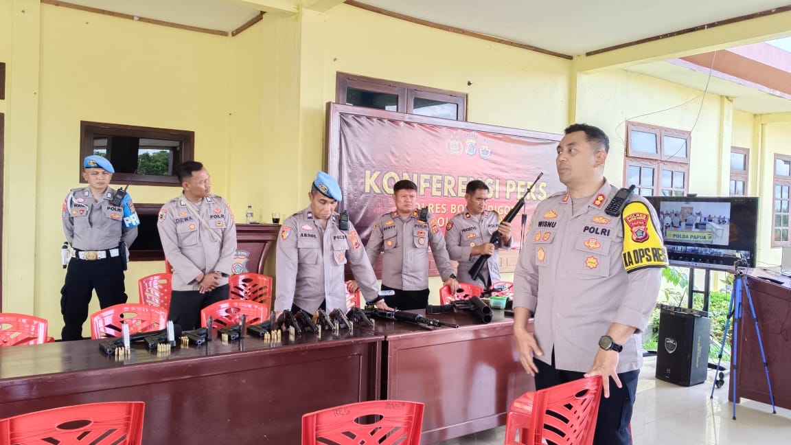 Polres Boven Digoel Gelar Cek Kesiapsiagaan Personel dan Pemeriksaan Senpi jelang Pelaksanaan Pengamanan Nataru