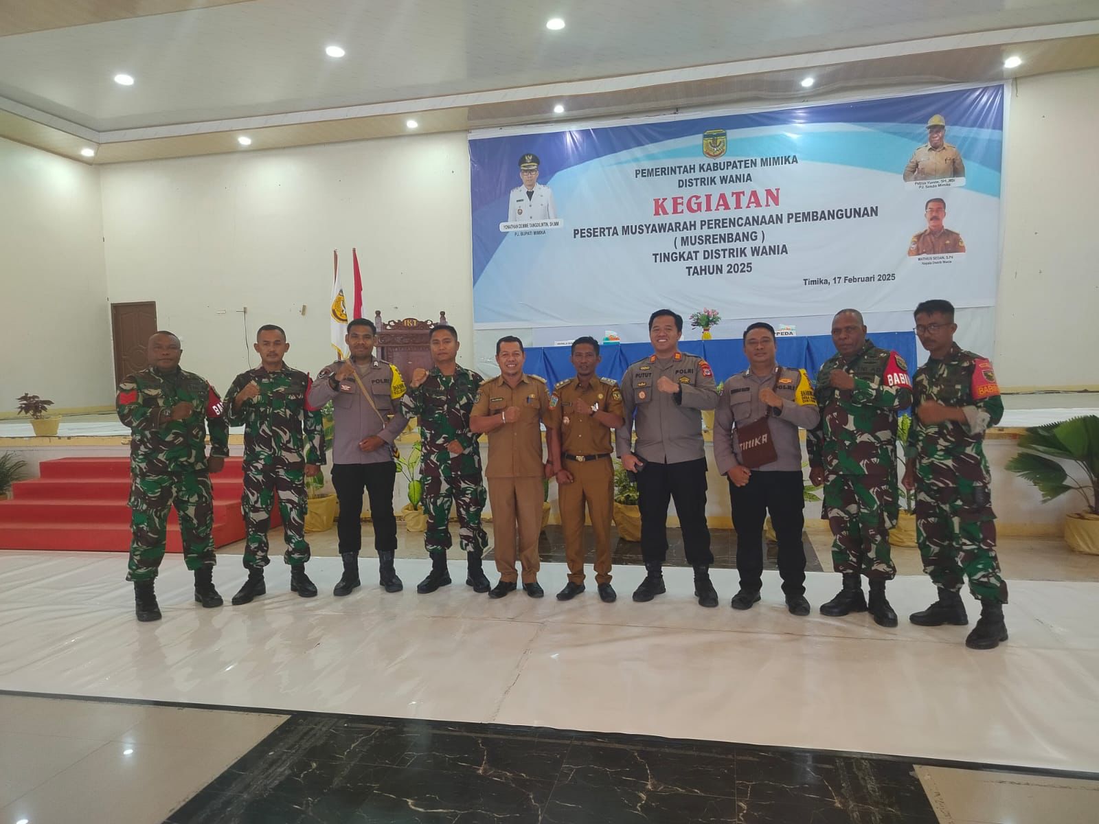 Kapolsek Mimika Baru Hadiri Musrembang Tingkat Distrik Wania.