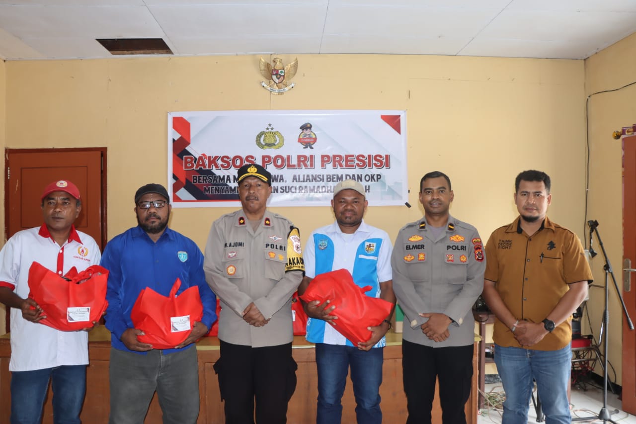 Polres Supiori Gelar Baksos Polri Presisi Menjelang Bulan Suci Ramadan