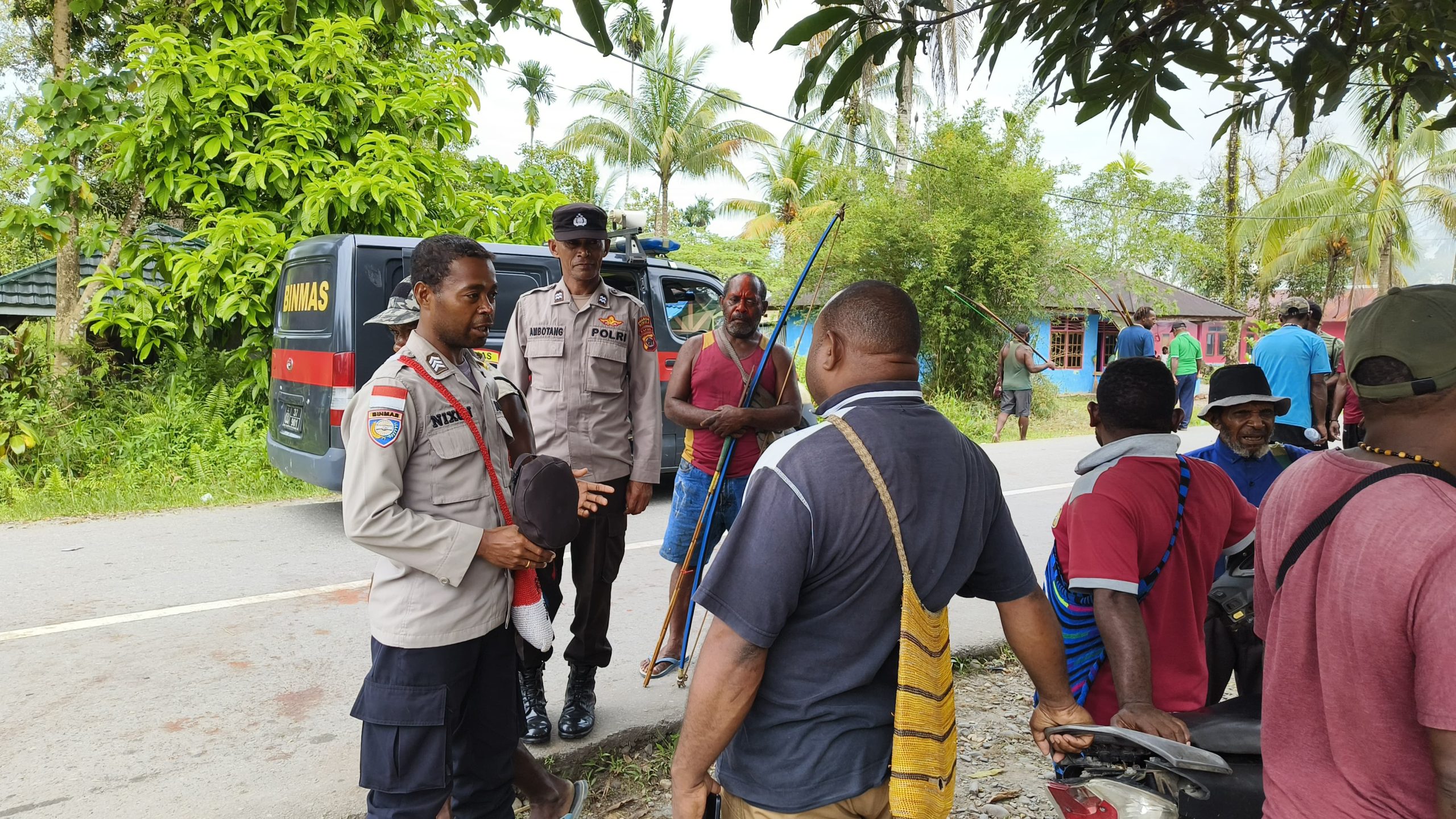 Polres Mimika Lakukan Patroli Dialogis Antisipasi Putusan MK Terkait Sengketa Pemilukada