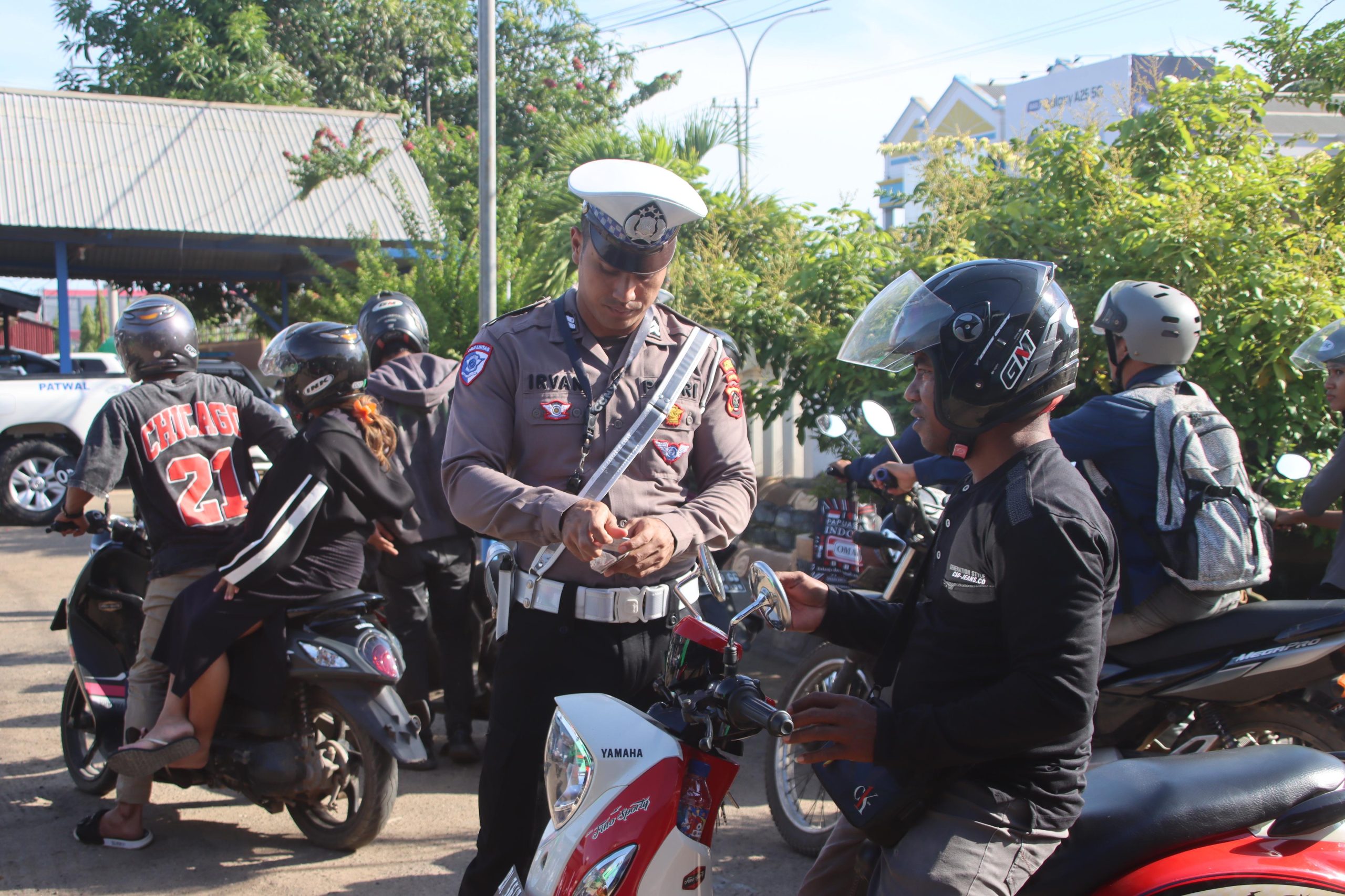 Sat Lantas Polres Merauke Laksanakan Operasi Keselamatan Cartenz 2025
