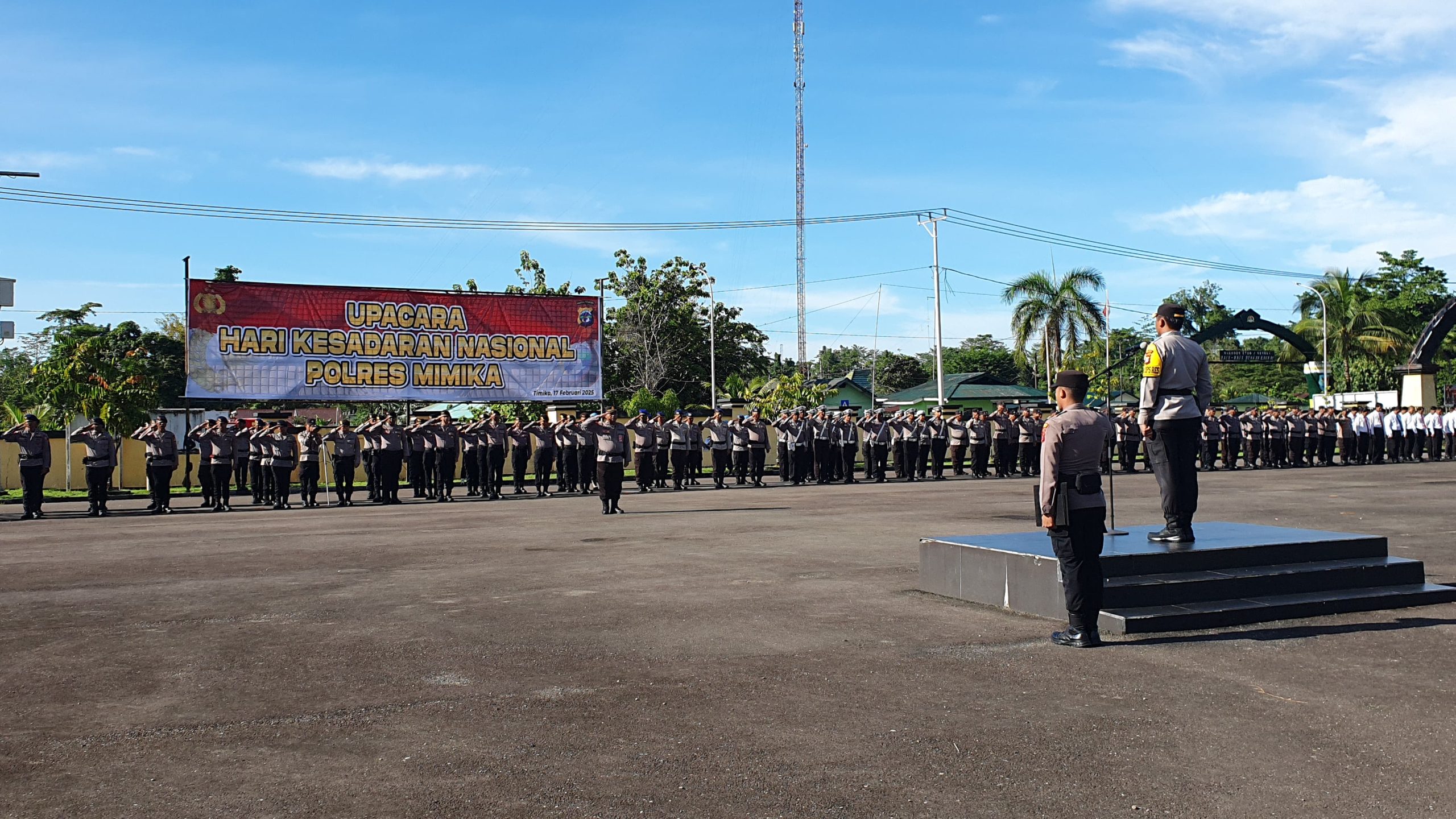 Polres Mimika Gelar Upacara Hari Kesadaran Nasional