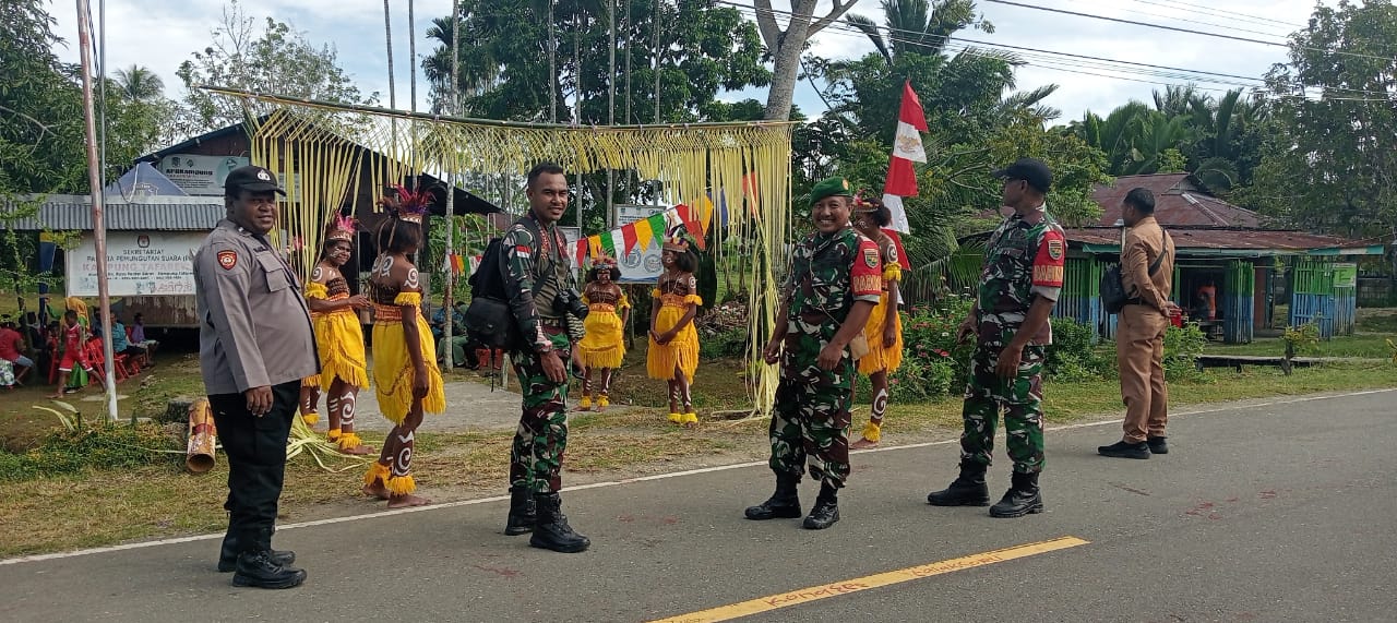 Kunker Ketua PKK Prov. Papua di Sarmi, Polsek Sarmi Kota Laksanakan Patroli Dan Pengamanan