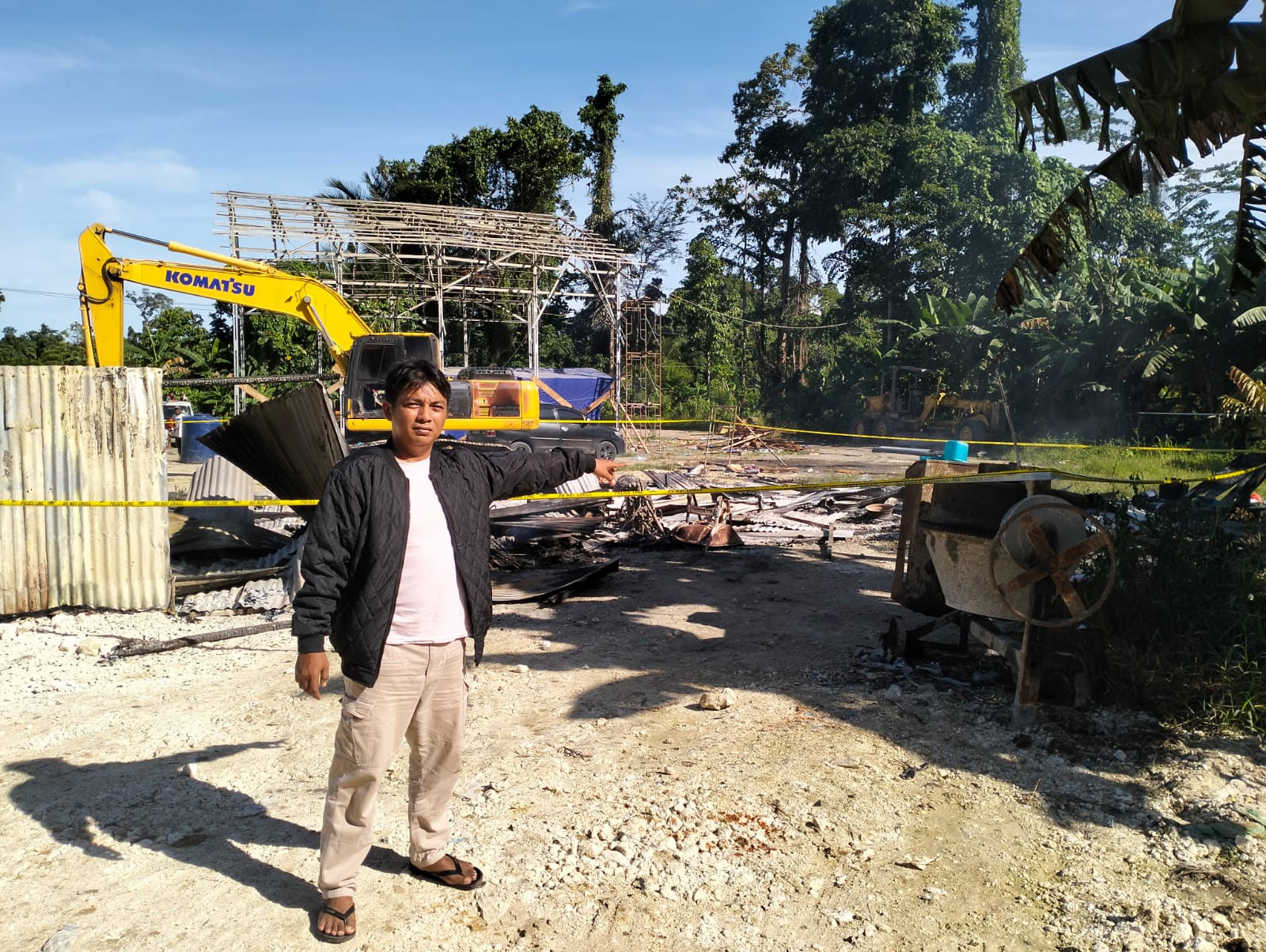 Akibat Pesta Miras, Camp. Karyawan CV. ADIWIPI Terbakar