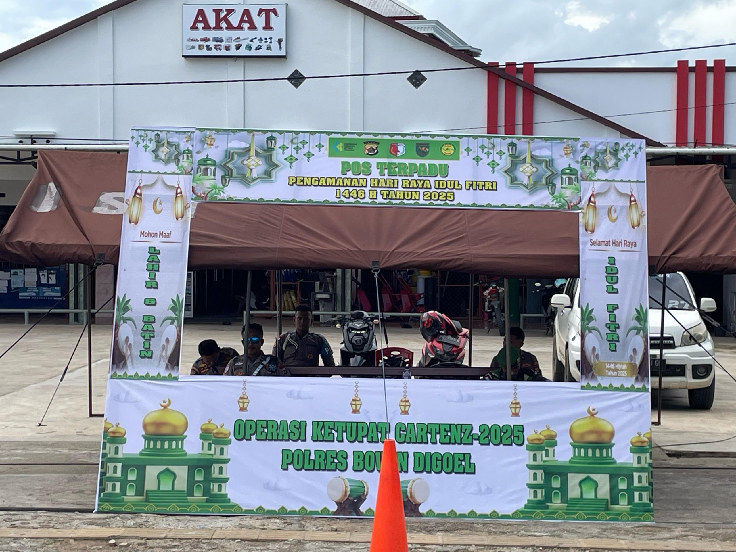 Jaga Mudik Lebaran 2025 Polres Boven Digoel Gelar Pos Terpadu Dalam Rangka Operasi Ketupat Cartenz 2025.