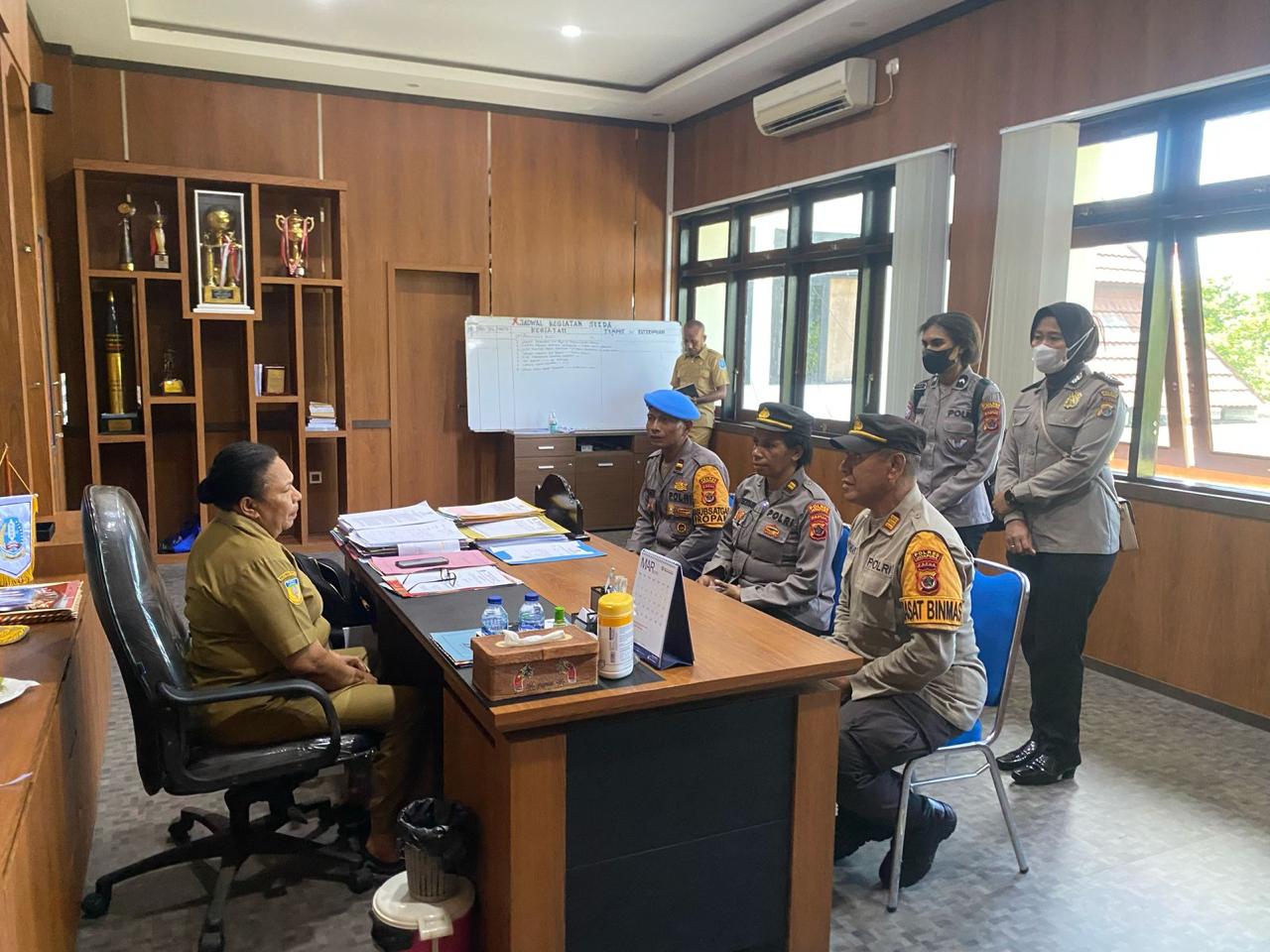 Satgas Si-Ipar Polres Jayapura Koordinasi Dengan Dinas Pendidikan Kabupaten Jayapura