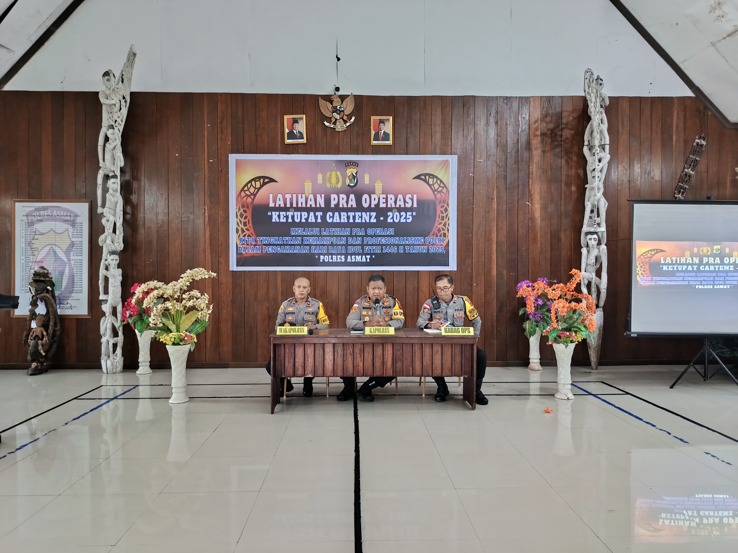 Polres Asmat Gelar Latihan Pra Operasi Ketupat Cartenz 2025