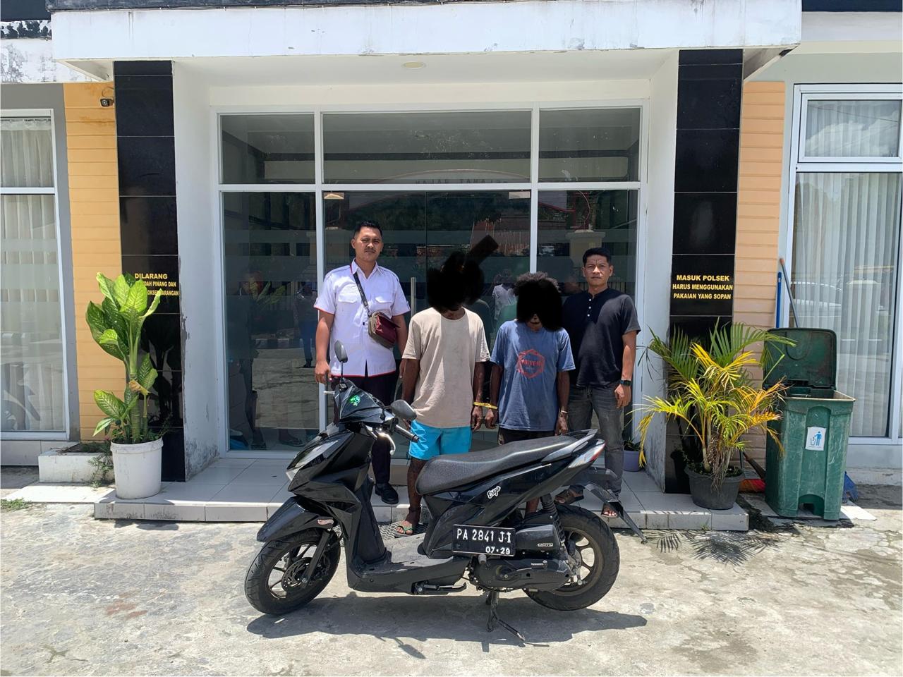 Gercep Polsek Sentani Kota Tangkap 2 Pelaku Jambret