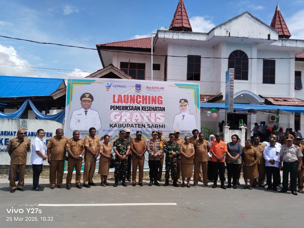 Kapolres Sarmi Hadiri Launching Pemeriksaan Kesehatan Gratis di Puskesmas Sarmi