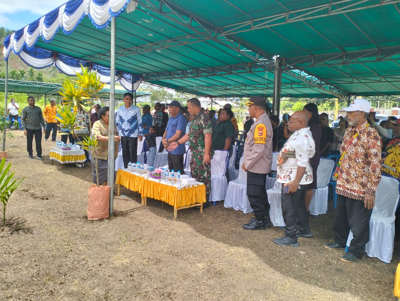Wakapolres Jayapura Hadiri Launching Peletakan Batu Pertama Dapur Sehat SKKP Kabupaten Jayapura